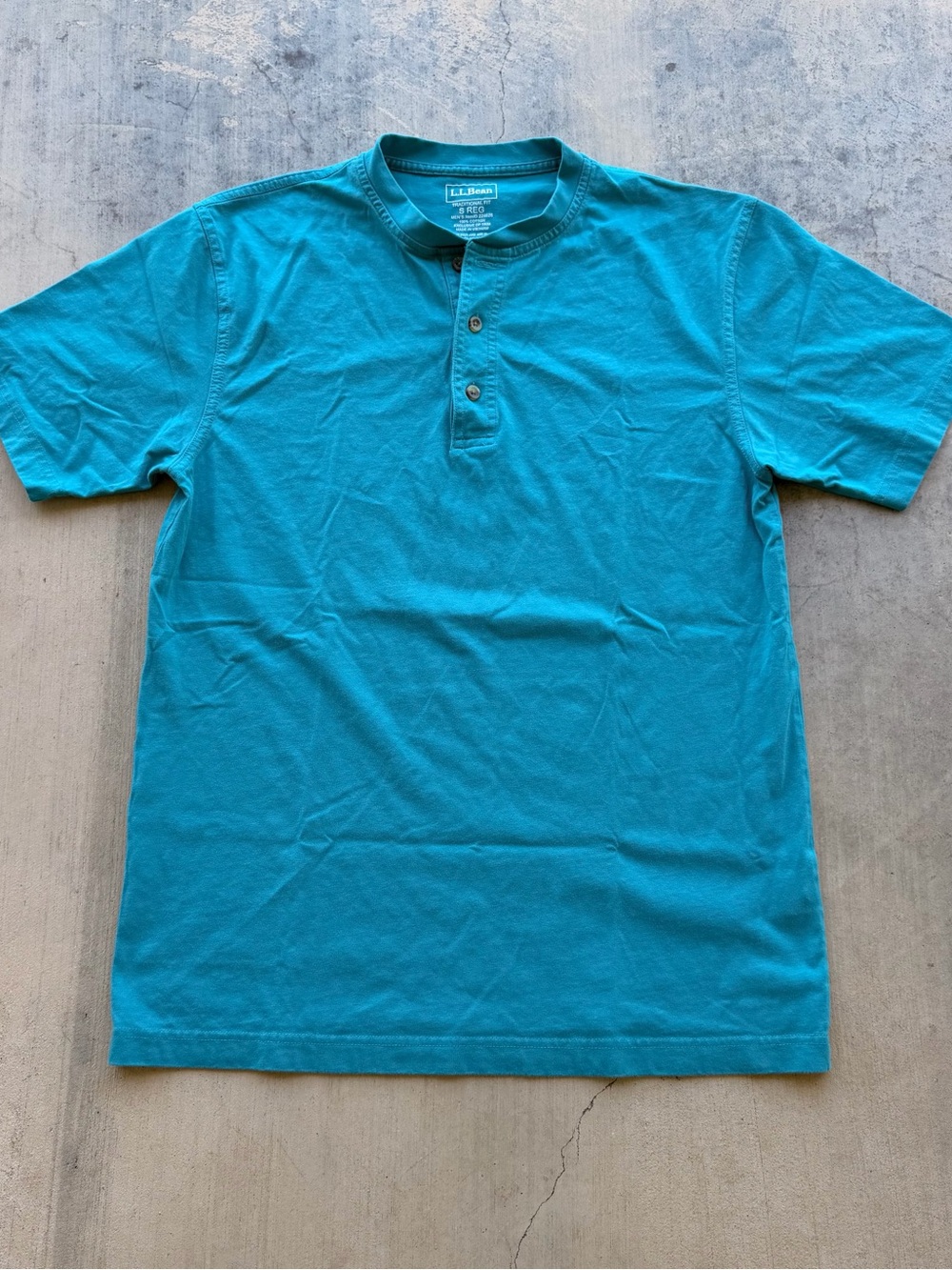 L.L. Bean Men’s Teal Short Sleeve Henley Polo